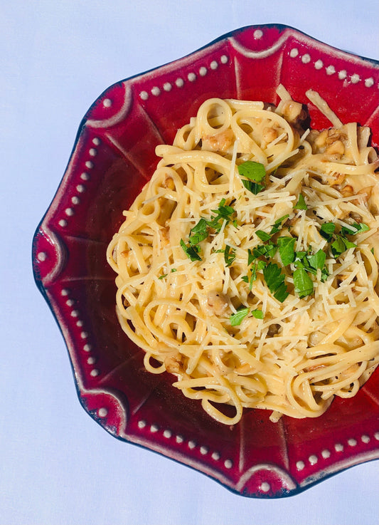 Browned Butter Linguine with Walnuts