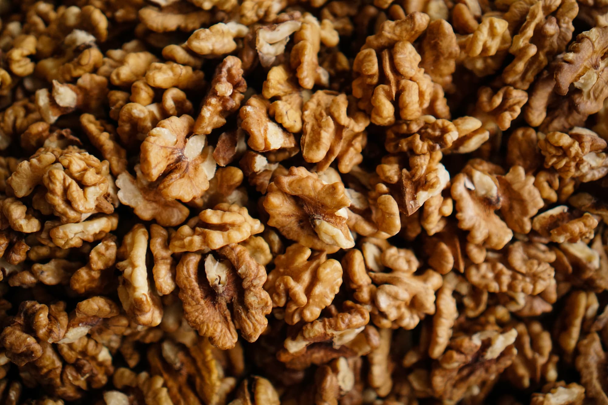 Fresh shelled nutrient dense walnuts.